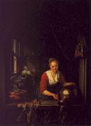 Gerrit Dou Maidservant at the Window oil on canvas